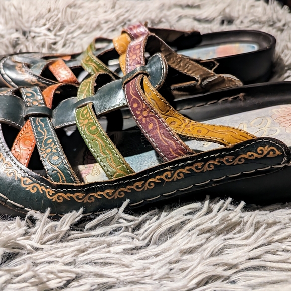 Elite by Conkys Sandals Mules Multicolor Size 11 - Picture 10 of 10